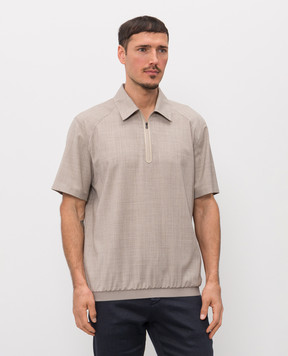 Sease Beige wool polo shirt TP034TN517