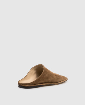 The Row Piper brown suede mules F1780L805