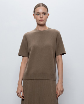 JOSEPH Meli beige cashmere and wool top JF010126