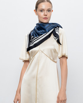 JOSEPH Blue Zenza silk scarf JF010196
