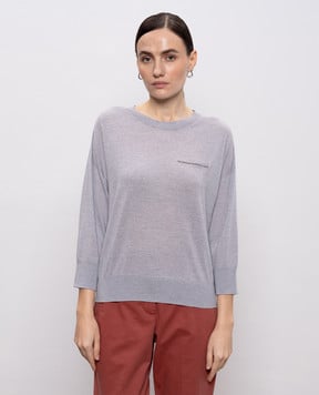 Peserico Gray wool jumper A99060F18K09169