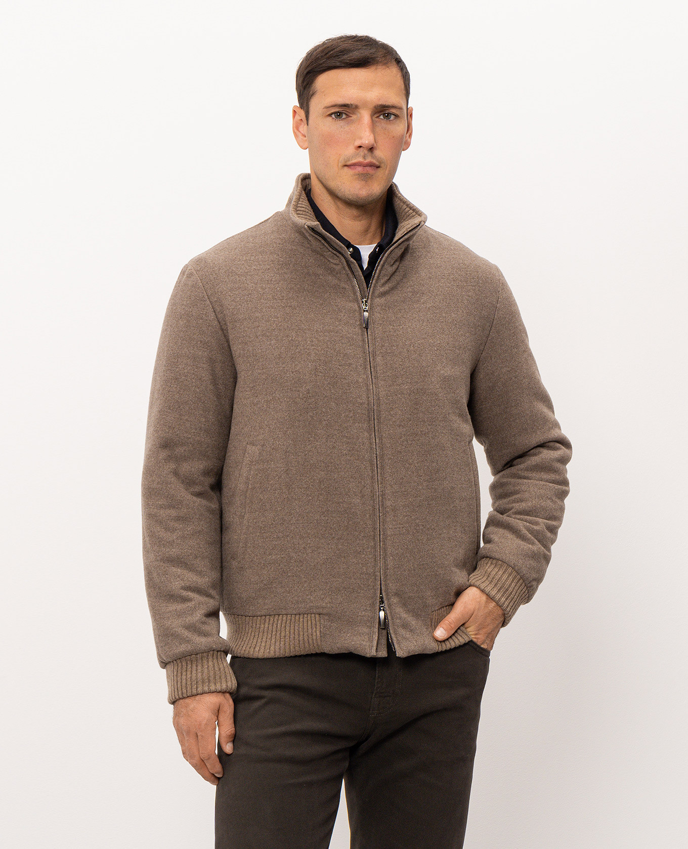 Brown jacket Doriani Cashmere 3