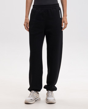 Jil Sander Black insulated joggers with logo print JJ02KA0424J20128