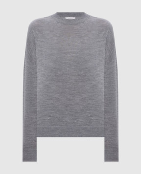 Peserico Gray wool sweater with lurex A99269F1809771