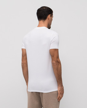Tom Ford White T-shirt with logo patch T4M081410