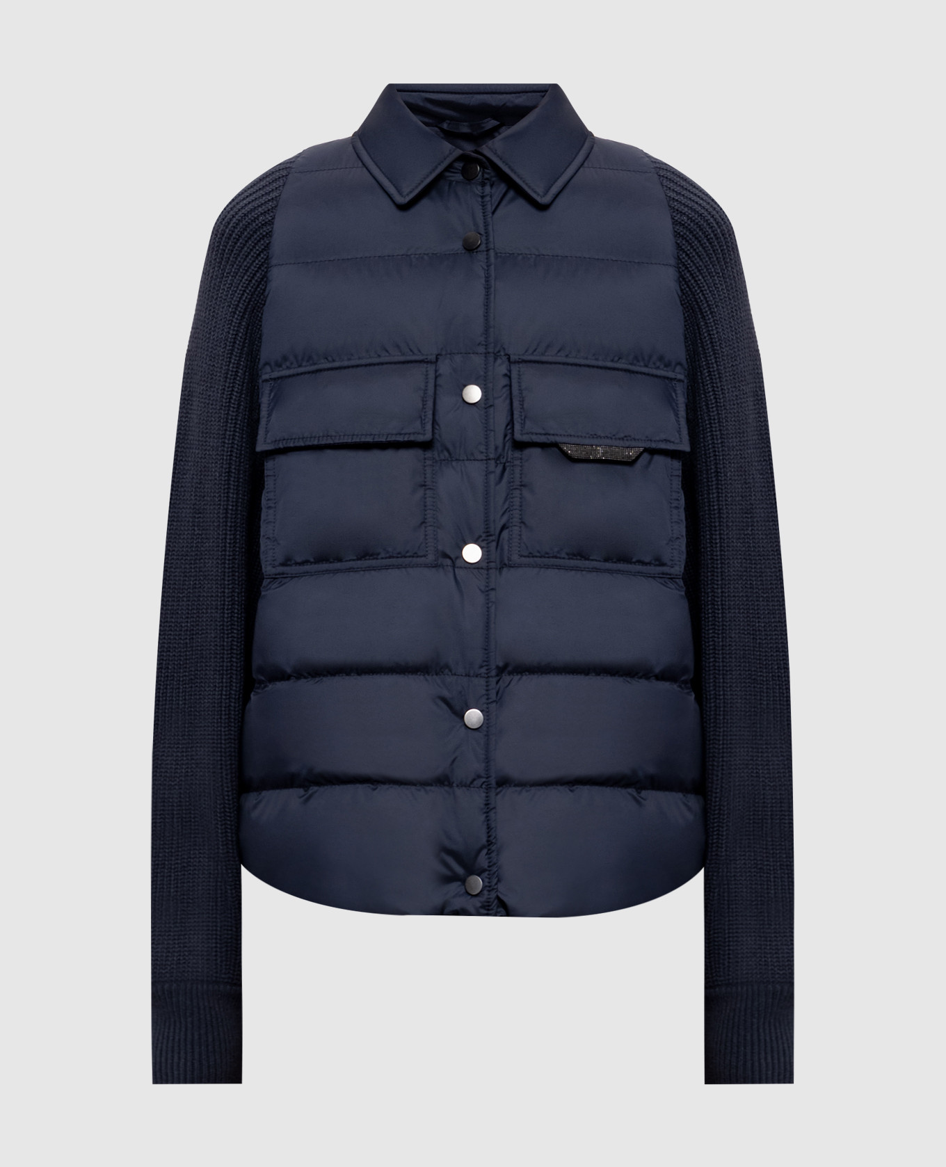 Blue down jacket