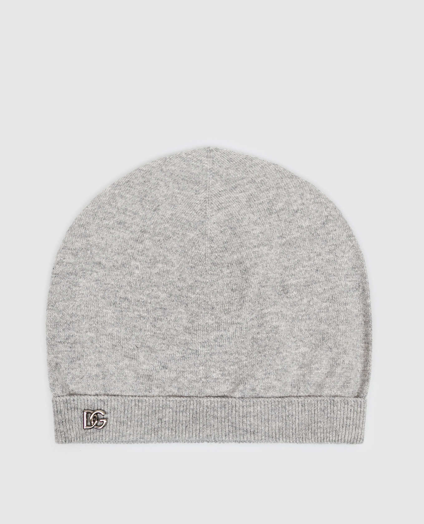 Grey melange cashmere hat