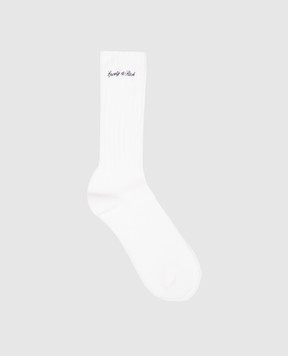 Sporty & Rich White socks with logo embroidery AC099710326WH01