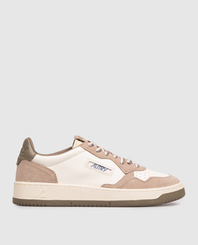 AUTRY MEDALIST ivory leather sneakers AULMBW07