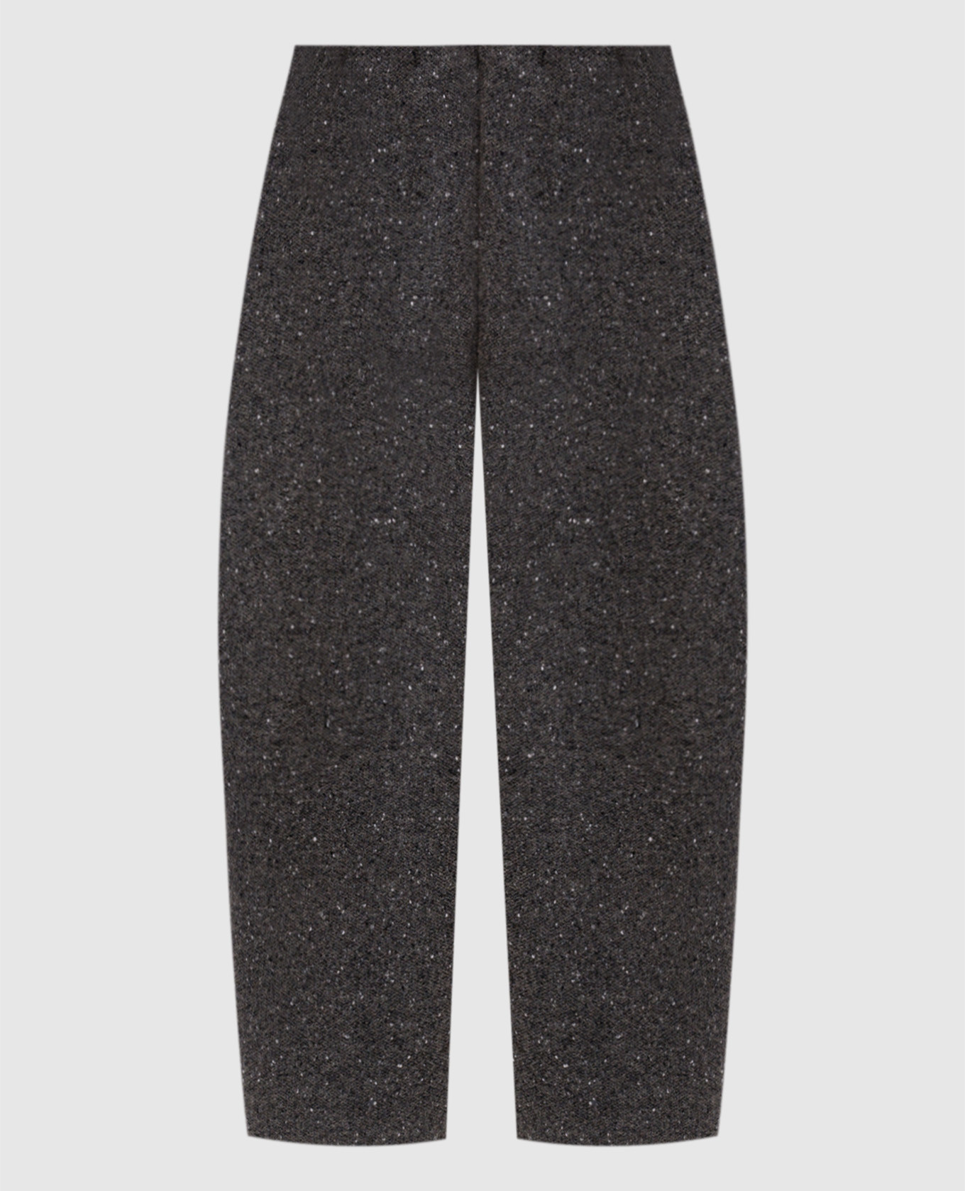 Green wool and cashmere pants