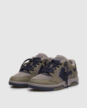Off-White Slim Out Of Office khaki combo sneakers OMIA243S26LEA001