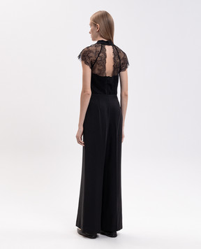 Twinset Black jumpsuit with lace 262TT2424