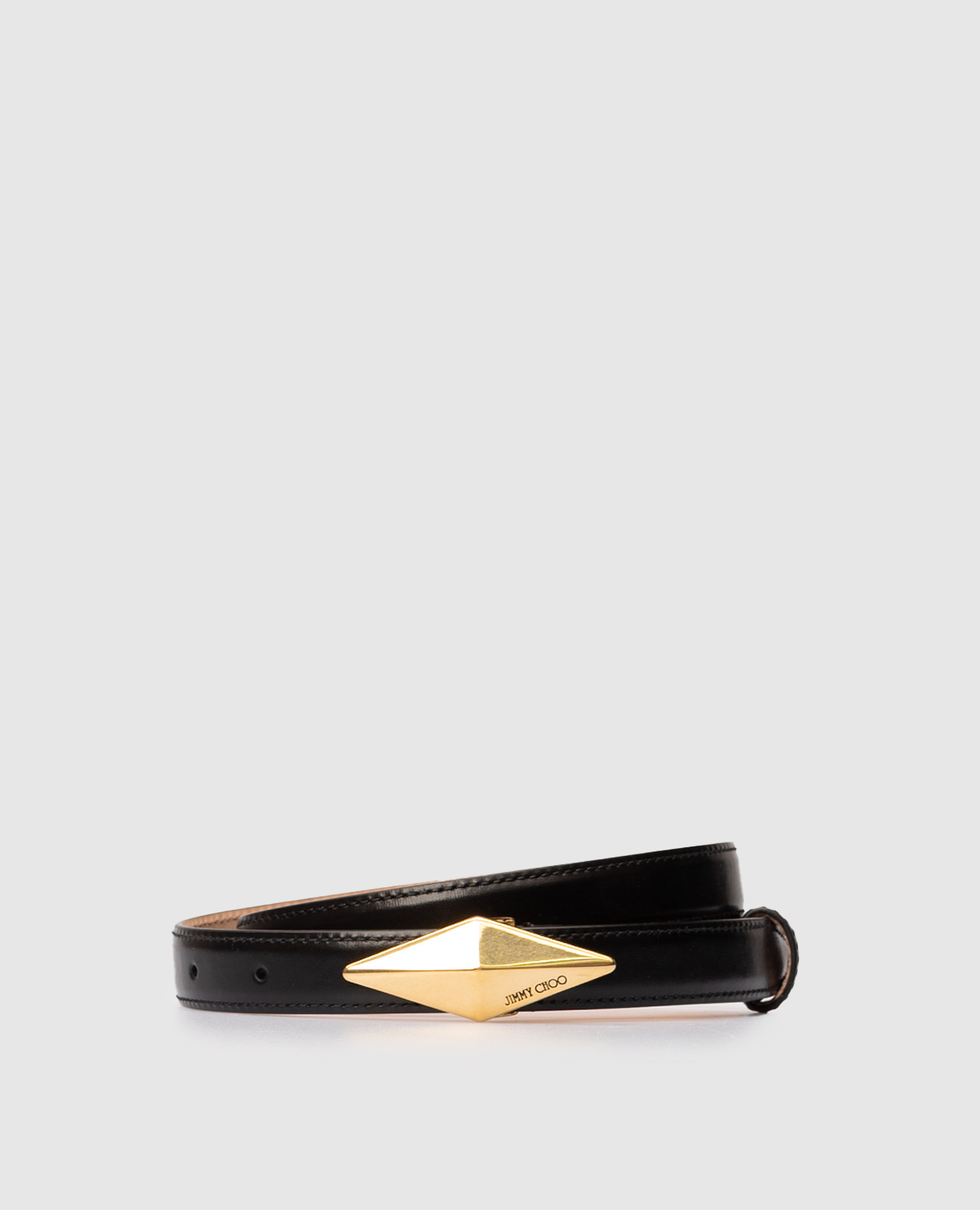 

Black Diamond Leather Belt Jimmy Choo