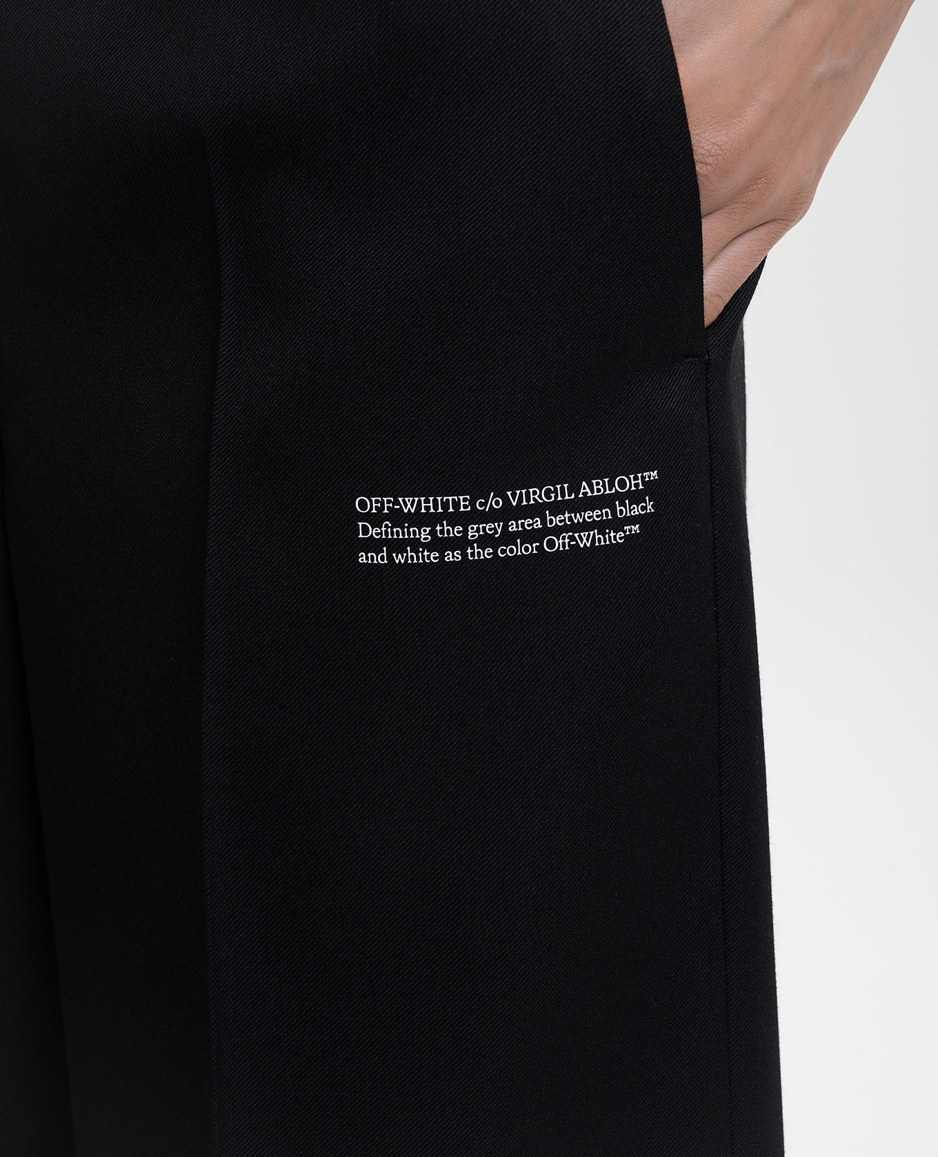 

Black wool trousers with logo Off-White