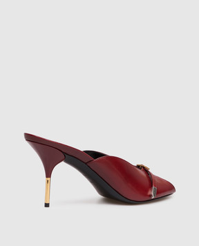 Versace Nyx burgundy leather mules 10241341A17282