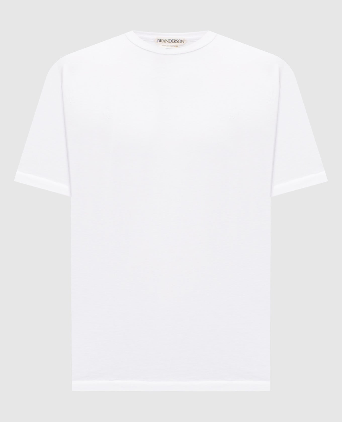 White T-shirt with monogram embroidery