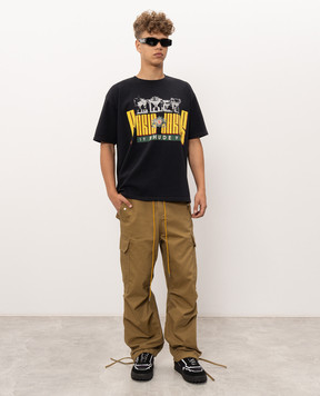 Rhude Black T-shirt Paris Trofeo RHPF26TT10012