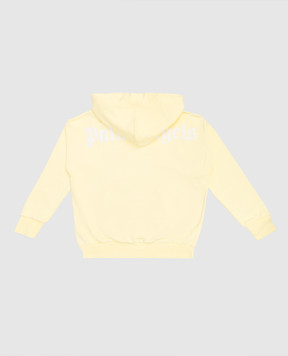 Palm Angels Children's yellow hoodie with logo print PGBB014S26FLE001