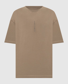 C.P. Company Khaki T-shirt with logo print MTS184A005100W
