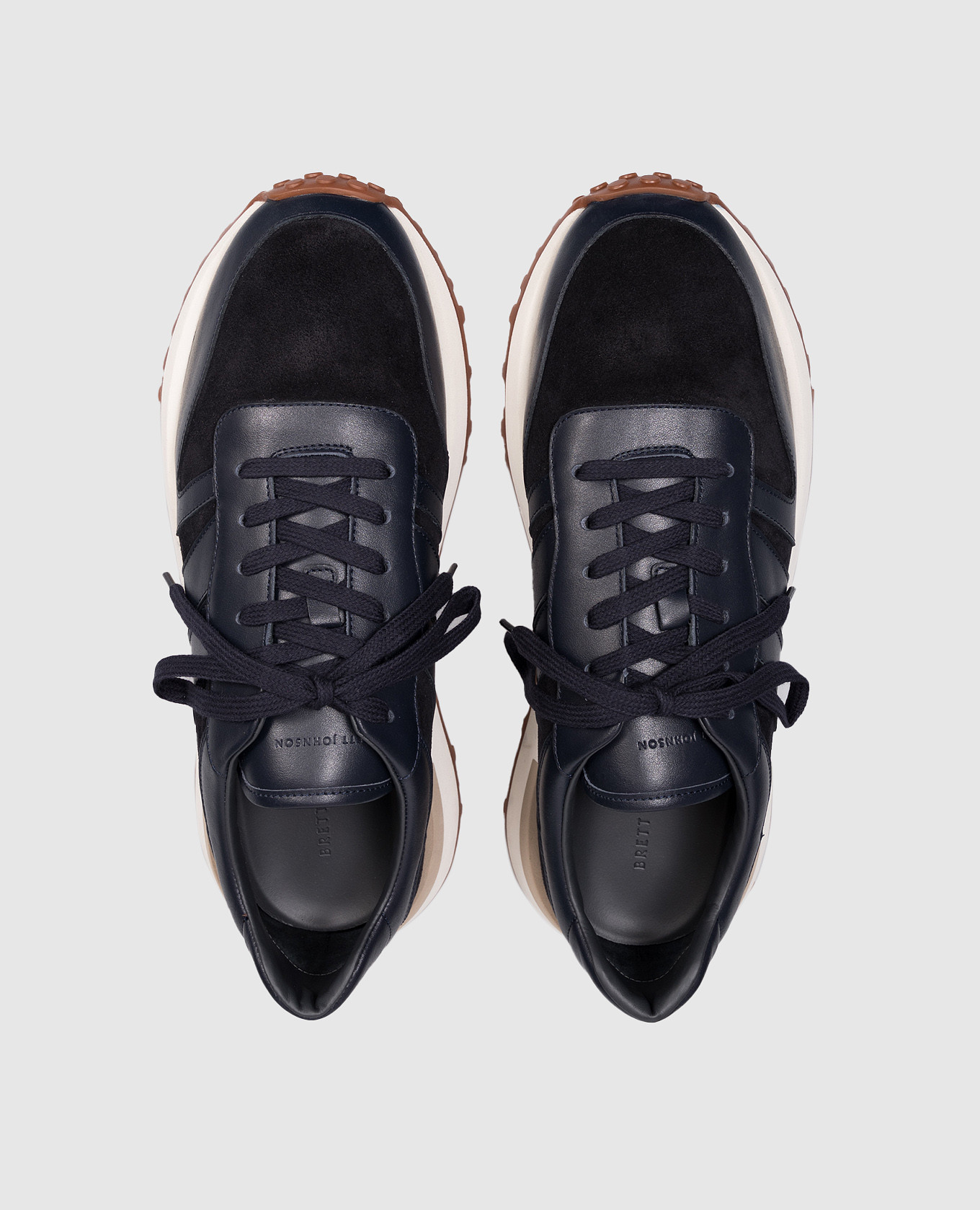 

Blue leather sneakers Brett Johnson