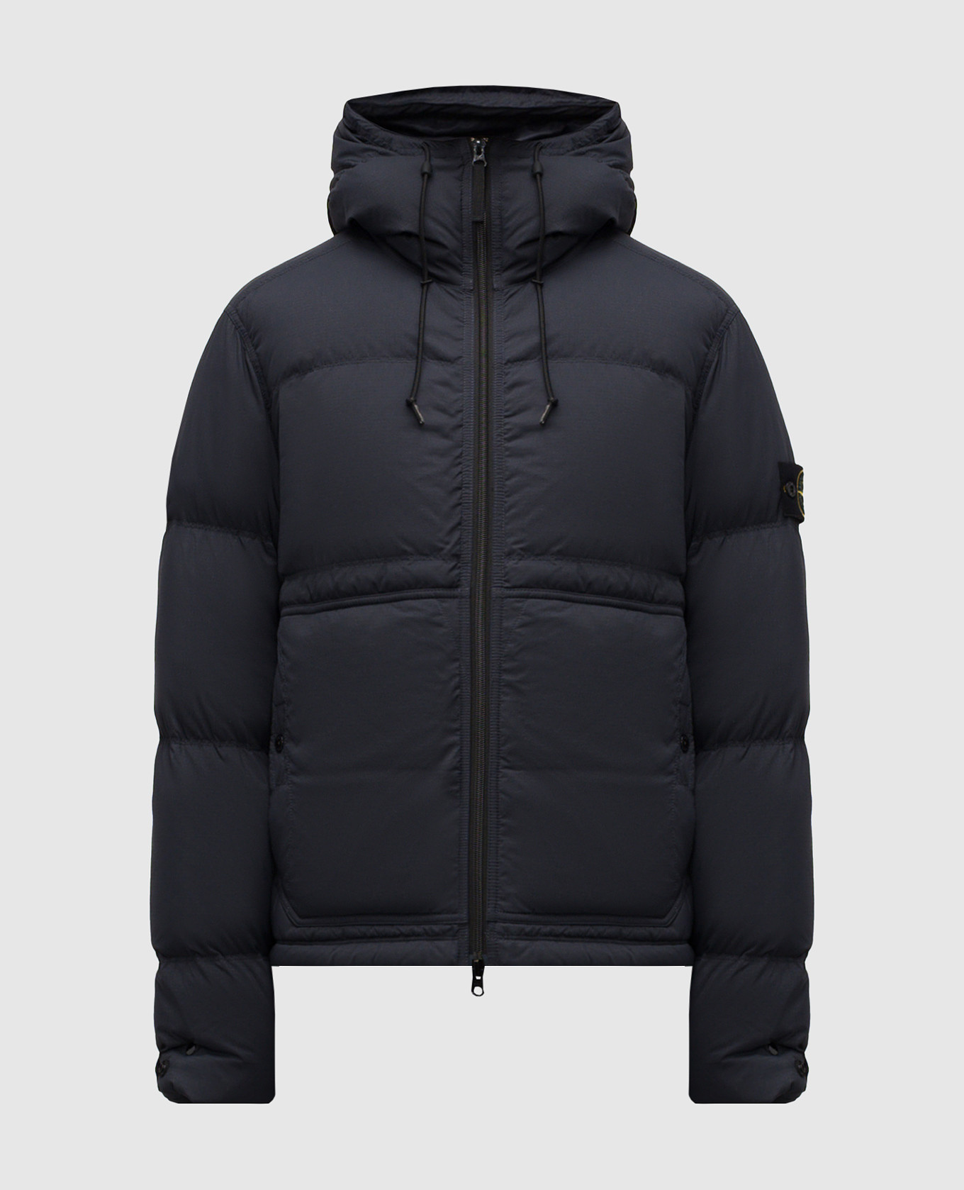 

Blue down jacket with logo Stone Island