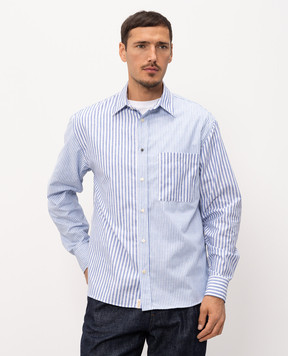 Officina 36 Blue Acuto striped shirt 0342209787
