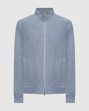 Enrico Mandelli Blue wool, silk and linen jacket 3T501B6020