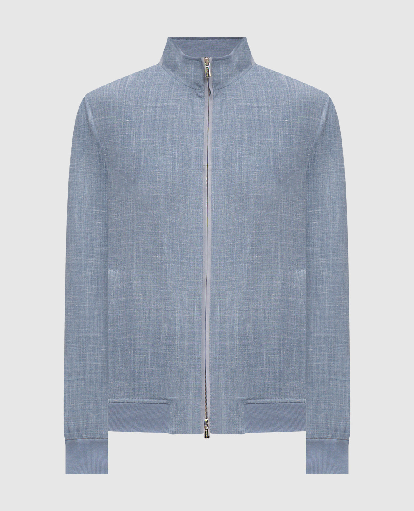 

Blue wool, silk and linen jacket Enrico Mandelli, Light blue