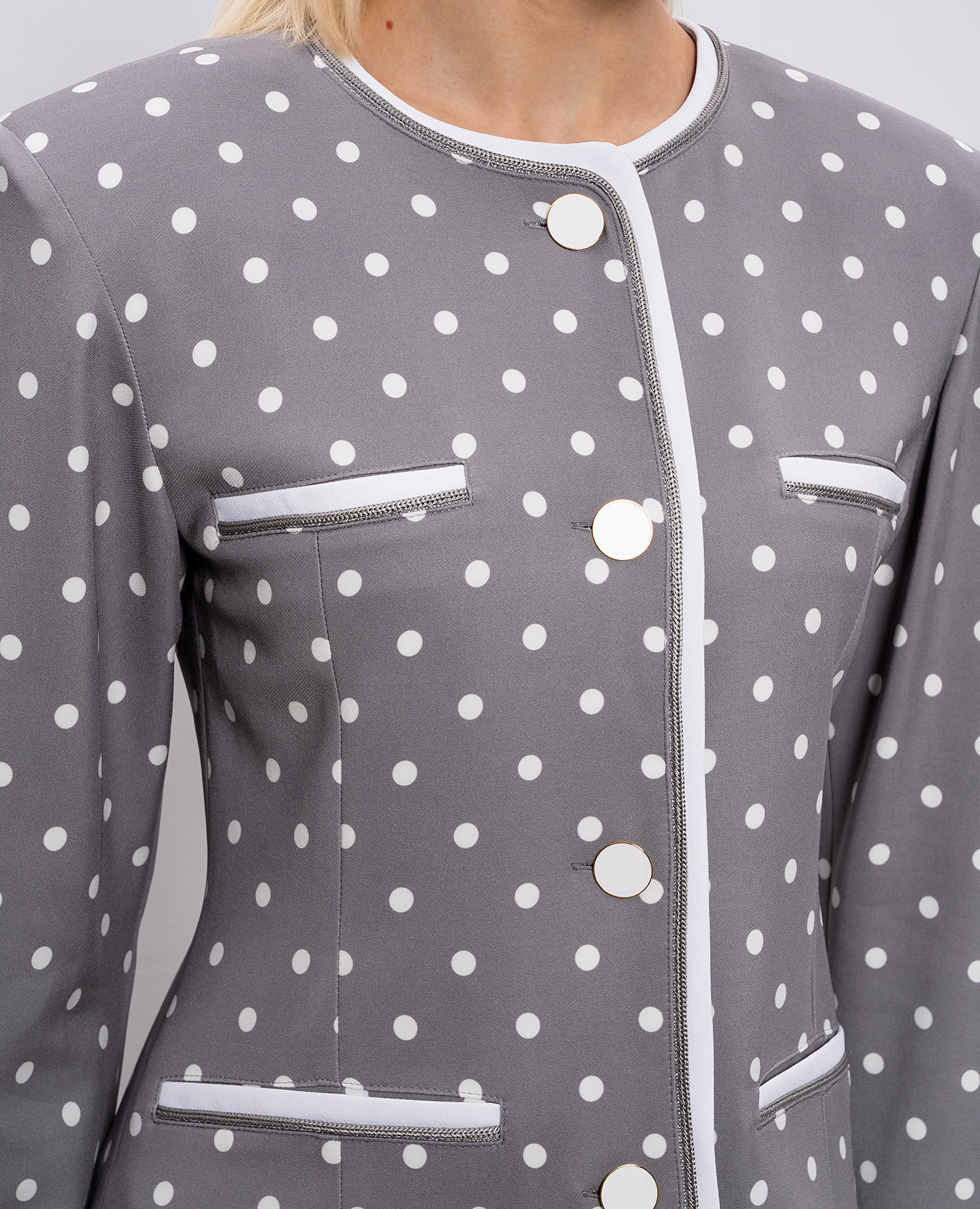 

Gray polka dot jacket Rowen Rose, Grey