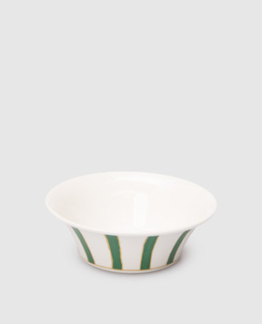 Geminiano Cozzi 1765 White porcelain bowl Striche Verdi e Oro TTCMI37159036