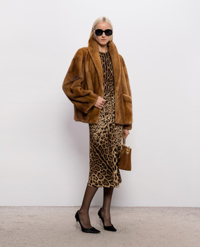 Rindi Brown mink fur coat 011VS026
