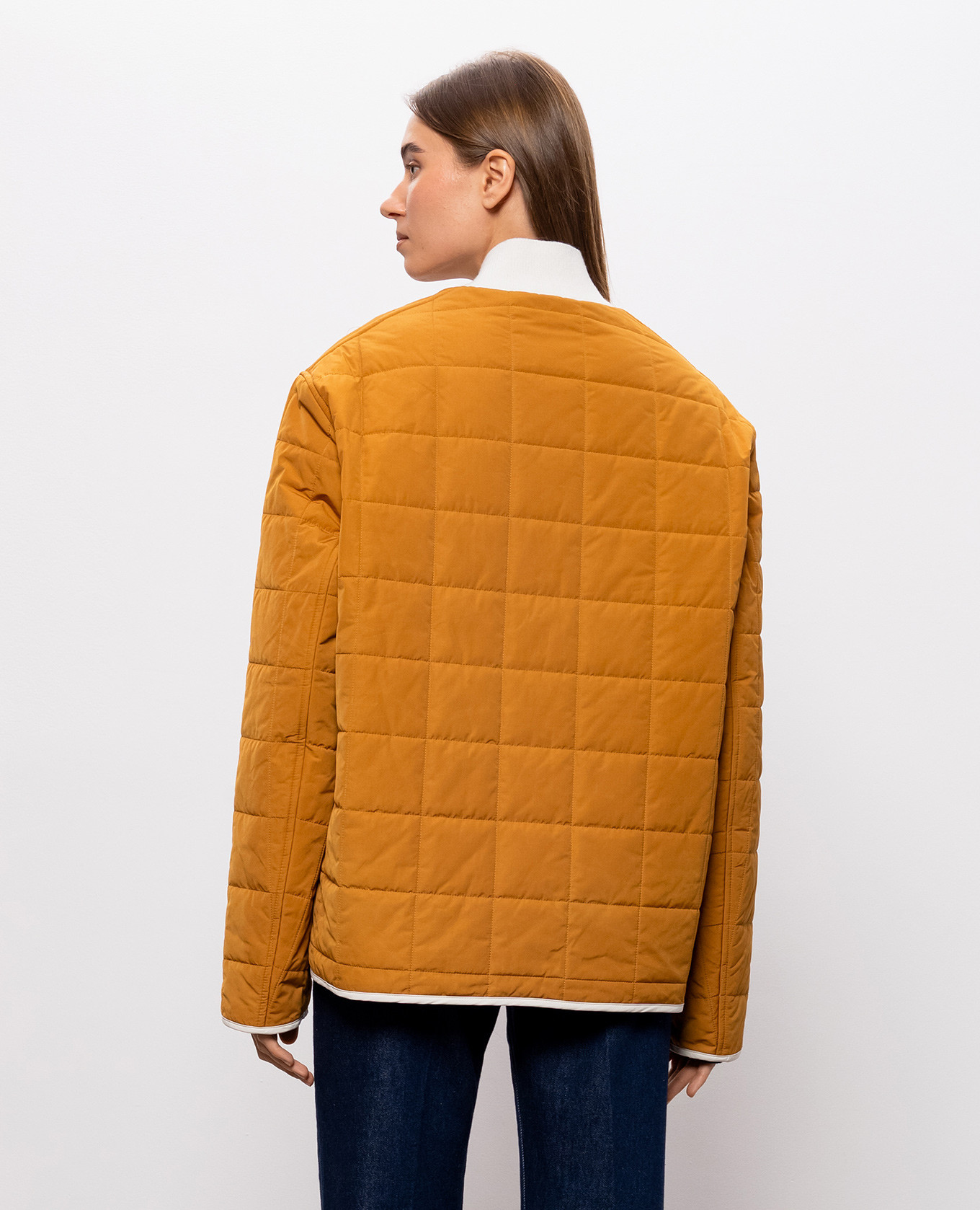 Brown bomber jacket with patch Ami Paris 4
