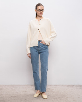 Loulou de Saison Ivory wool and cashmere cardigan AIDAR AIDARLDS