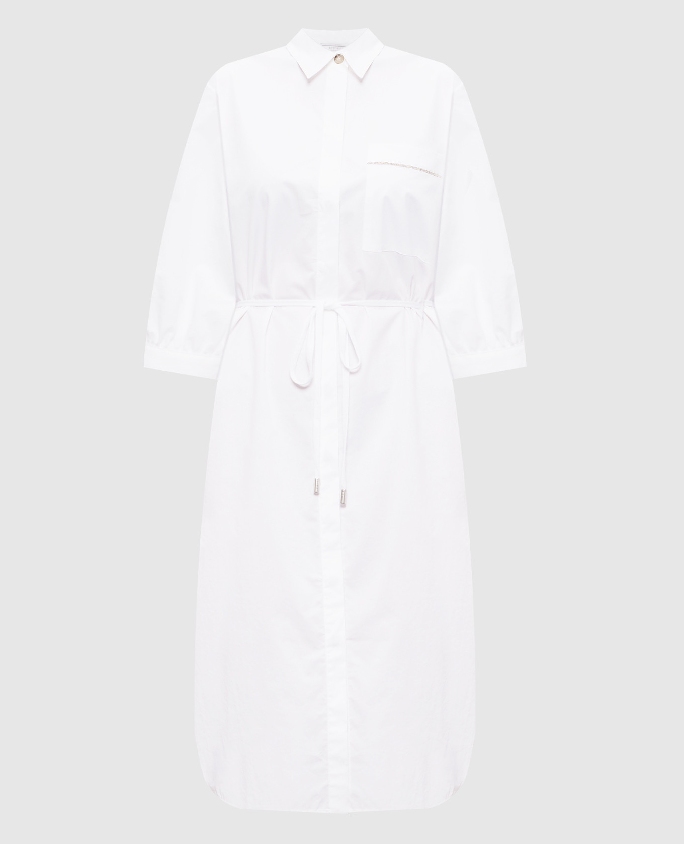 

White shirt dress with monil chain Peserico