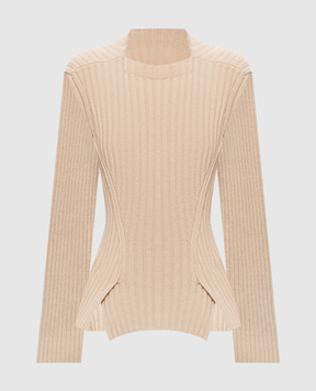 Victoria Beckham Beige wool and cashmere sweater 1326KJU007314A