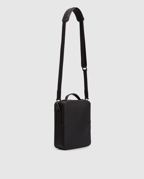 Stefano Ricci Black leather bag with metal logo ND218CG9TUCMRVH