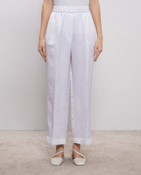 Peserico White pants with lapels A04576J001953