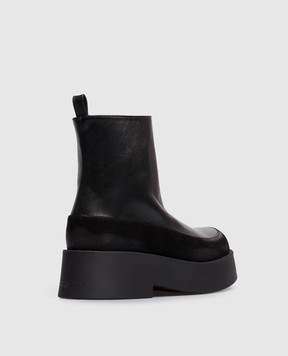 Premiata Black leather platform boots M7404