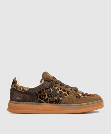 Baskets en cuir marron Quinn