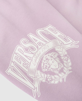 Versace Kids' purple joggers with logo print 10229231A16982