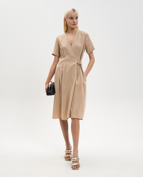 Twinset Beige dress with linen 261TT2554