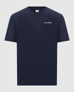 Sporty & Rich Blue t-shirt with logo print TO11984300BL106m
