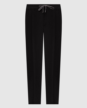 Cashmere&Whiskey Black wool and cashmere pants 02556R0775