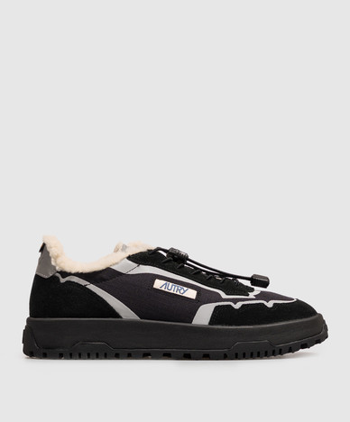 Black WILDPACE combination sneakers with fur