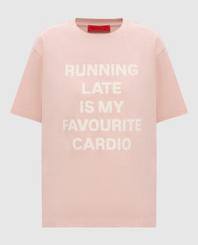 Max & Co Pink T-shirt with a print of the inscription MCOTALENTO