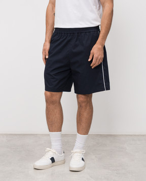 Iceberg Blue shorts with embroidered lettering D0600187