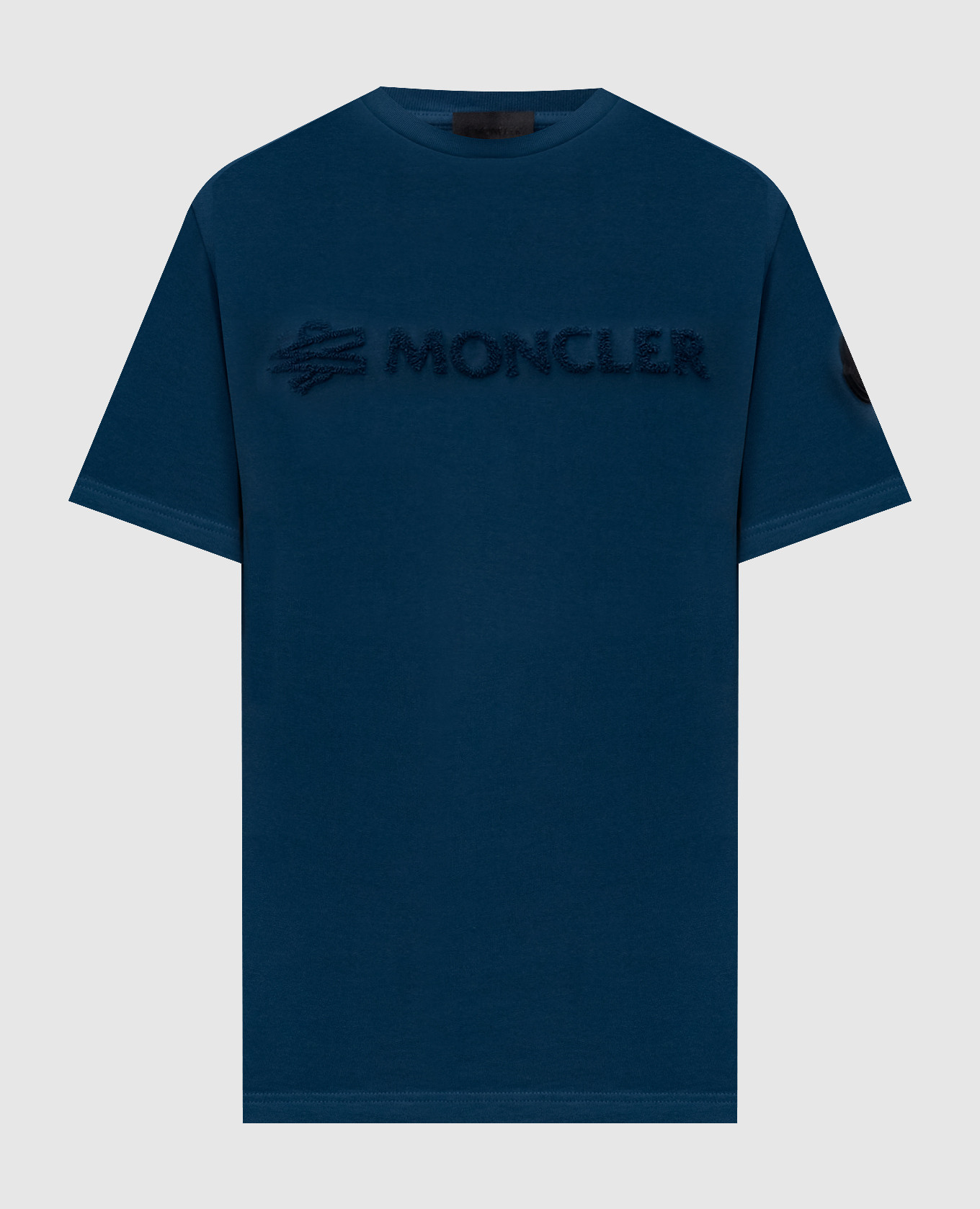 Blue T-shirt with textured logo