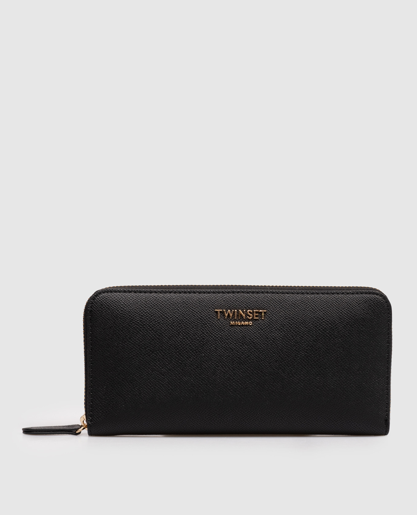 

Black wallet with metal logo Twinset