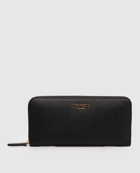 Twinset Black wallet with metal logo 999TH7014