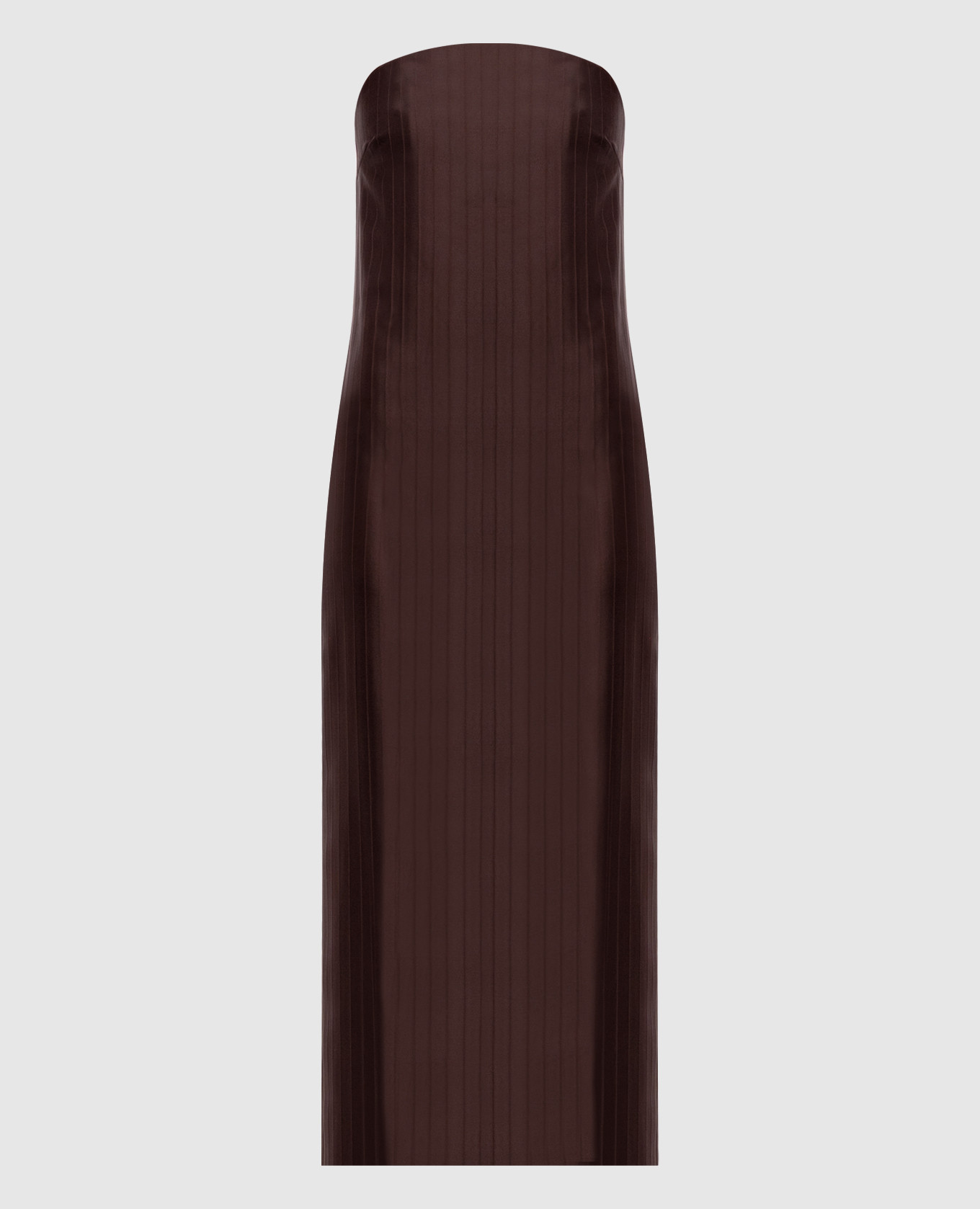 GIULIA brown midi dress with silk Loulou de Saison